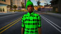 Fam2 Green Shirt für GTA San Andreas
