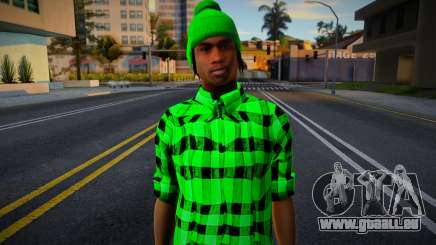 Fam2 Green Shirt für GTA San Andreas