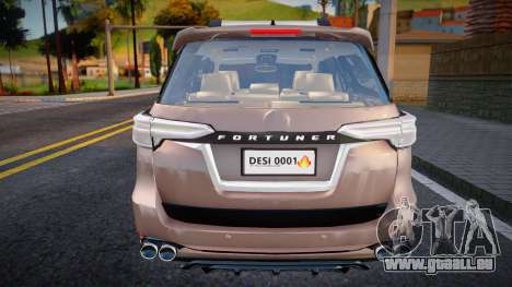 Toyota Fortuner TRD Facelift 2022 (Trial Version pour GTA San Andreas
