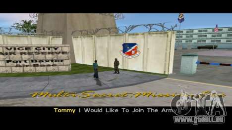 Mission de démonstration de l’armée pour GTA Vice City