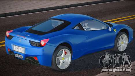 2011 Ferrari 458 Italia pour GTA San Andreas