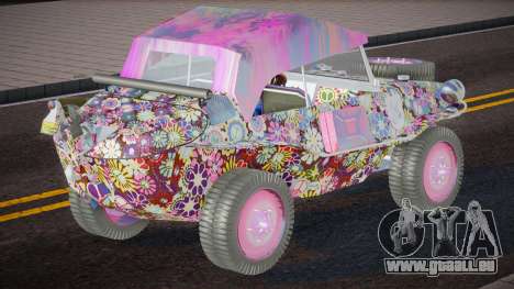 VW Schwimmwagen Hippy Flower Paint (Repaint) pour GTA San Andreas