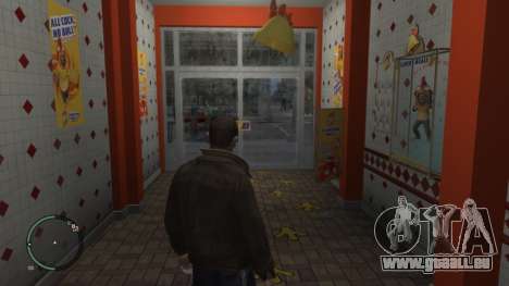 Real Cluckin Bell Interior In Northwood TBoGT für GTA 4