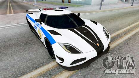 Koenigsegg Agera R Police 2011 für GTA San Andreas