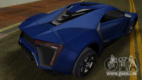 W Motors Lykan Hypersport Black Revel pour GTA Vice City