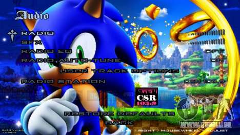 Sonic The Hedgehog - Menu And Loadscreen For PC für GTA San Andreas