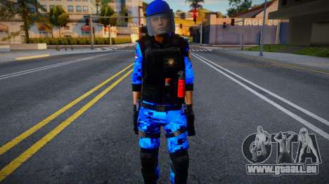 Casco Azul Policia Paraguay V2 pour GTA San Andreas