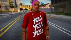 Yes Yes Yes Shirt from WWE Daniel Bryan (Red) pour GTA San Andreas