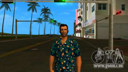 Tommy Skin Black Flowers pour GTA Vice City