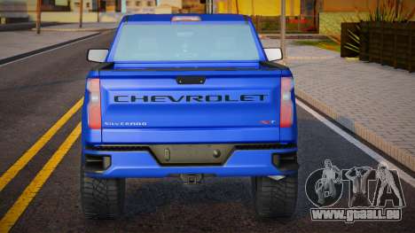 Chevrolet Silverado RST Single Cab 2021 BLUE pour GTA San Andreas