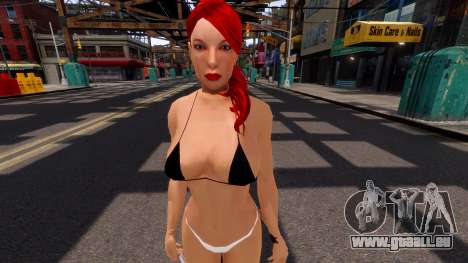 FMP Bikini Blue And Red Hair Skin v1 pour GTA 4