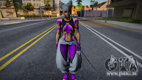 SKIN DE Juri con traje blanco y lila de Street F für GTA San Andreas