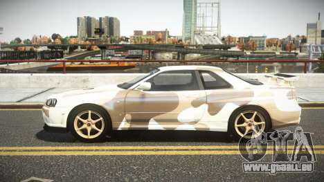 Nissan Skyline R34 UnE V-Spec S1 pour GTA 4