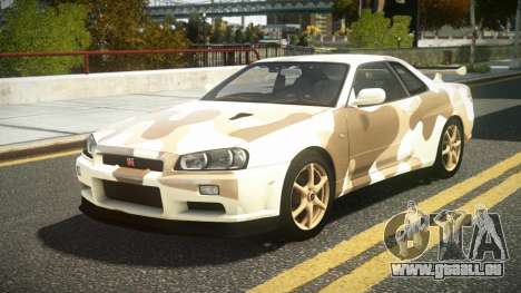 Nissan Skyline R34 UnE V-Spec S1 pour GTA 4