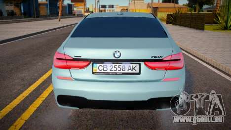 BMW 750i 2017 Ukr plate für GTA San Andreas