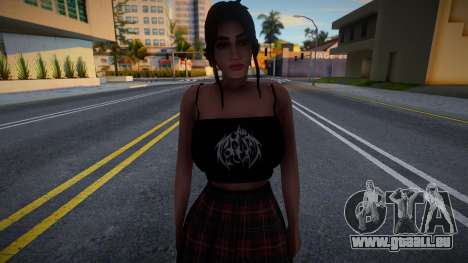 Haut et jupe noirs pour GTA San Andreas