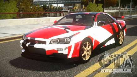 Nissan Skyline R34 UnE V-Spec S8 für GTA 4