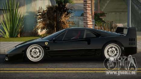 Ferrari F40 CCD Black für GTA San Andreas