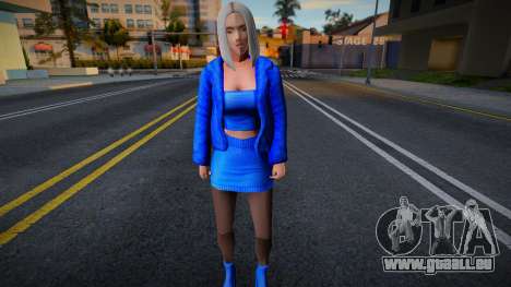 Blonde blue outfit für GTA San Andreas