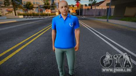 Un homme en T-shirt bleu pour GTA San Andreas