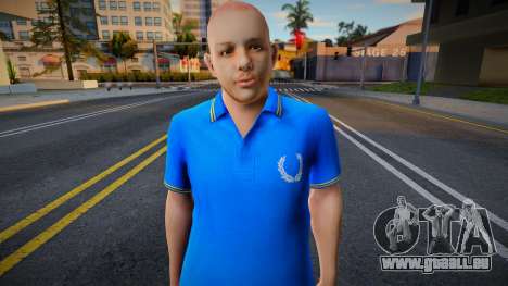 Ein Mann in einem blauen T-Shirt für GTA San Andreas