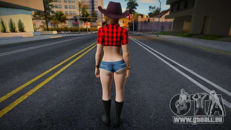 Sarah Brayan Vegas Cow Girl Red Outfit pour GTA San Andreas