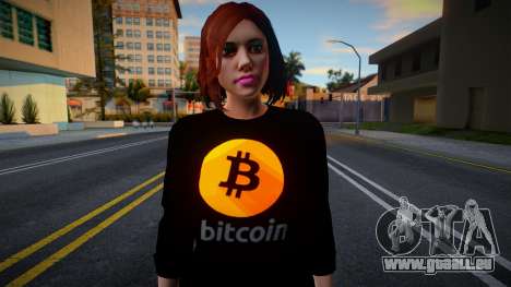 Crypto Girl (logo Bitcoin) pour GTA San Andreas