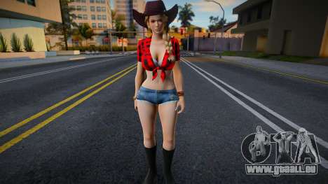 Sarah Brayan Vegas Cow Girl Red Outfit pour GTA San Andreas