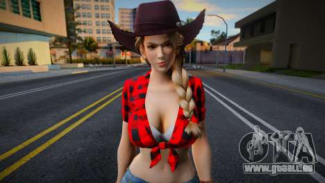 Sarah Brayan Vegas Cow Girl Red Outfit pour GTA San Andreas