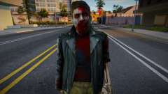Half-Skeleton Zombie Claude für GTA San Andreas