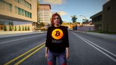 Crypto Girl (Bitcoin-Logo) für GTA San Andreas