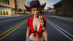 Sarah Brayan Vegas Cow Girl Red Outfit für GTA San Andreas