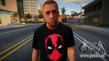 Ein Mann in einem Deadpool-T-Shirt für GTA San Andreas