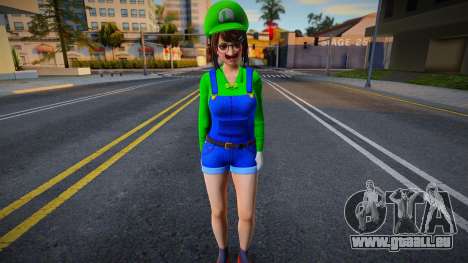 DOAXVV Tsukushi - Super Luigi Outfit v1 für GTA San Andreas