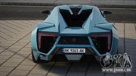 W Motors Lykan HyperSport Ukr Plate pour GTA San Andreas