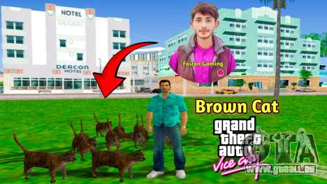 Chat animé brun par Faizan Gaming pour GTA Vice City