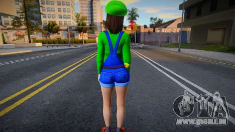 DOAXVV Tsukushi - Super Luigi Outfit v1 für GTA San Andreas