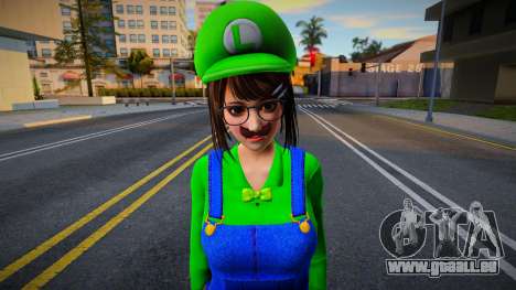 DOAXVV Tsukushi - Super Luigi Outfit v1 für GTA San Andreas