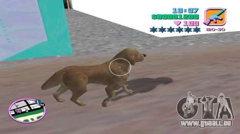 Animierter brauner Hund Mod von Faizan Gaming für GTA Vice City