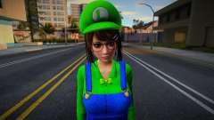 DOAXVV Tsukushi - Super Luigi Outfit v2 für GTA San Andreas