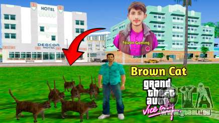 Chat animé brun par Faizan Gaming pour GTA Vice City