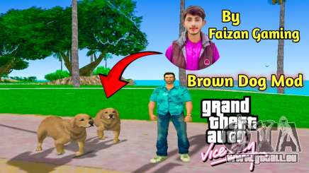 Animierter brauner Hund Mod von Faizan Gaming für GTA Vice City