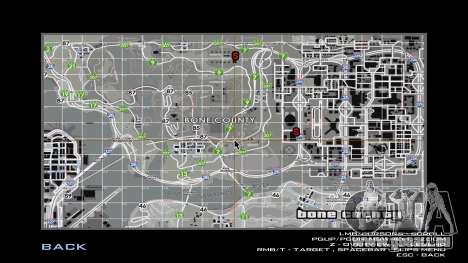 Karte mit Straßennamen und Plätzen für GTA San Andreas