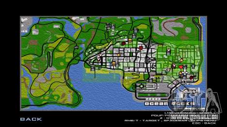 Gezeichnete Karte für GTA San Andreas