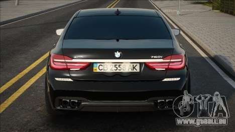 BMW 750I XDrive Black [Ukr Plate] für GTA San Andreas