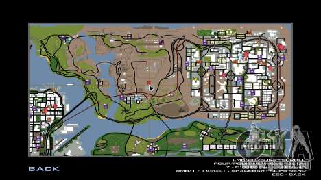 Icons auf der DUCK MODS-Karte für GTA San Andreas