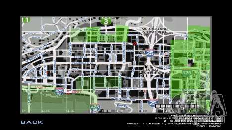 Carte avec les noms des rues et des places pour GTA San Andreas