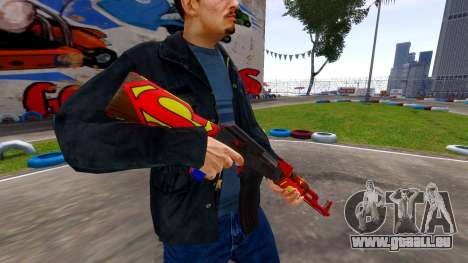 SuperMan AK47 skin mod pour GTA 4
