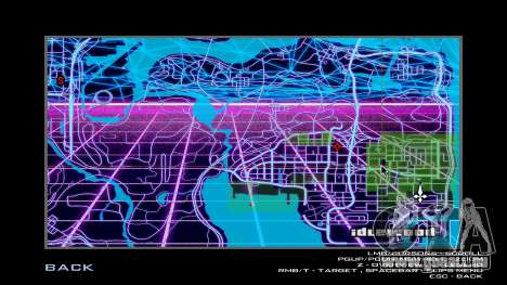 Karte im Retrowave-Stil für GTA San Andreas