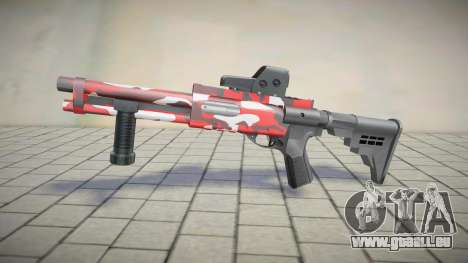 Red Camo Shotgun für GTA San Andreas